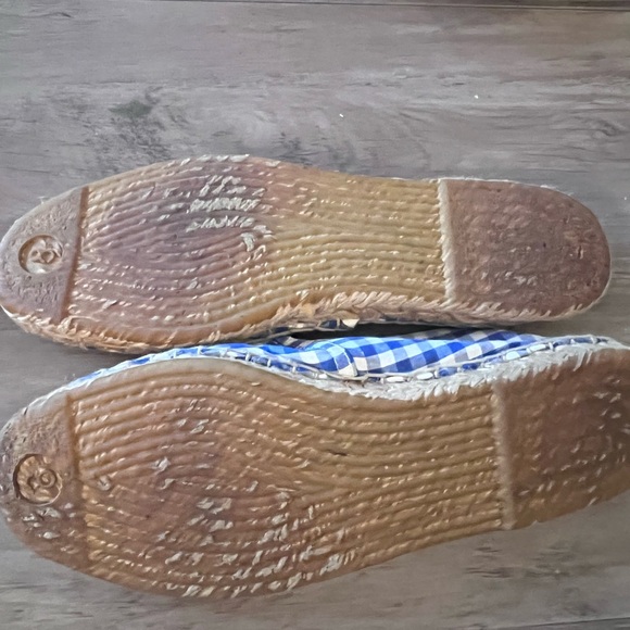 Blue and White Checkered Espadrilles - Picture 5 of 11